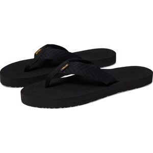 Teva Mush II Black Flip‎ Flop Sandals Womens 7 4198 REPREVE Straps